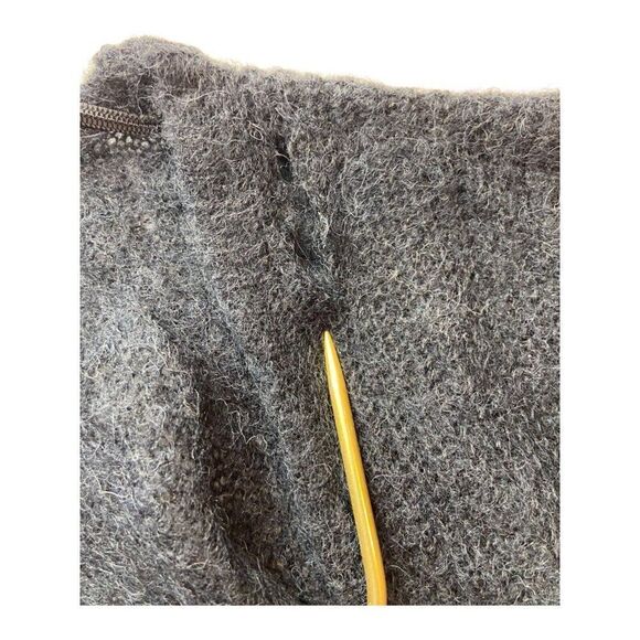 Zara Womens Sweater Wool Alpaca Sccop neck Side tie Knot M Black 5755/122 NWd - Picture 4 of 12